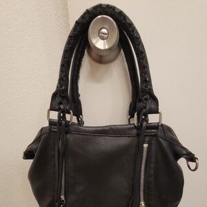Linea Pelle Black Soft Leather Shoulder Hobo Bag Purse...RARE!